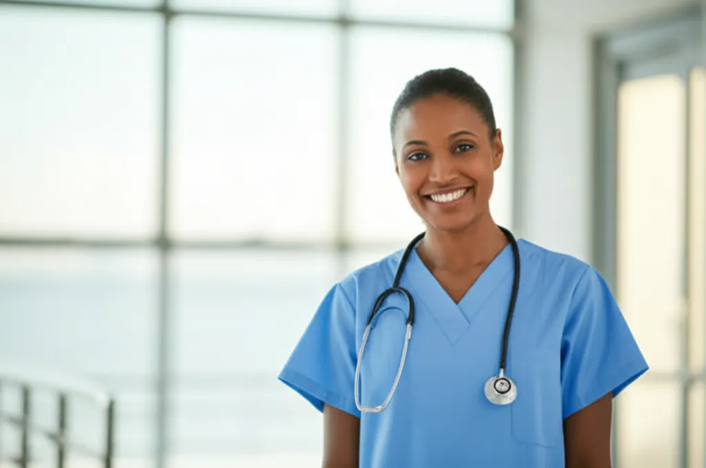 A smiling JoyfulHands nurse